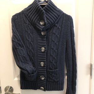 Aeropostal Cable Knit Sweater Cardigan, M